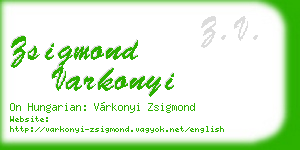 zsigmond varkonyi business card